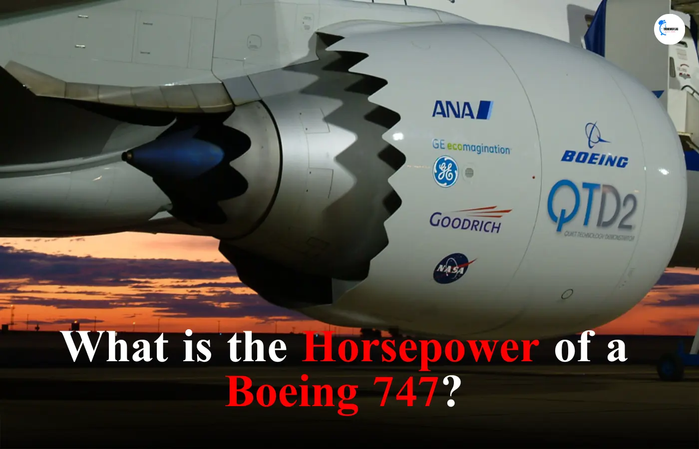 What is the horsepower of a Boeing 747?