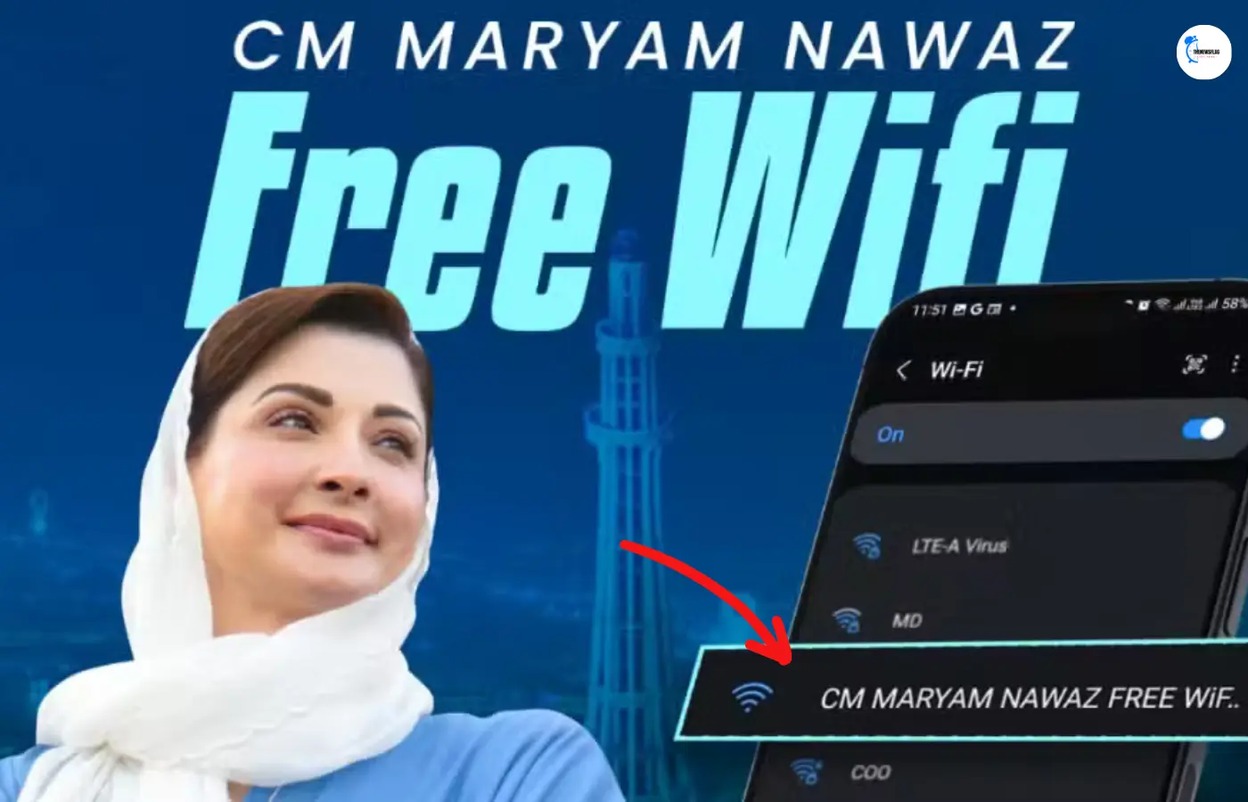 Free WiFi services at 50 key locations across Lahore