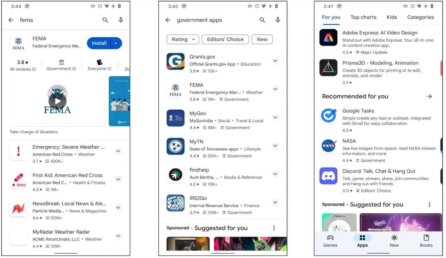 Google Play Store Rolling Out Government